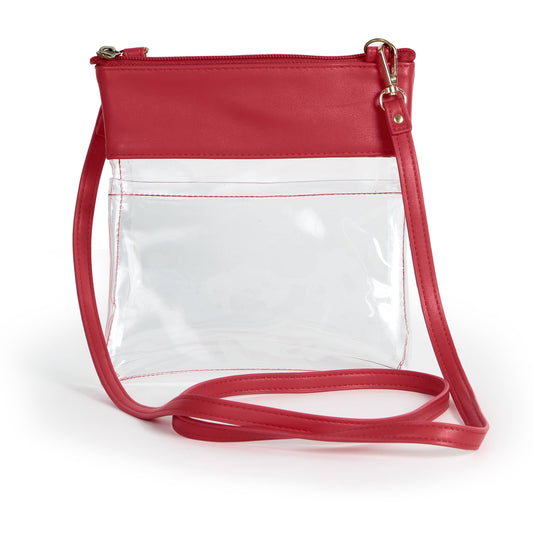 Gameday Crossbody in Vegan Leather - Crimson