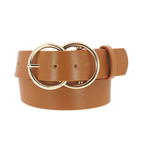 Thick Double Ring Belt: TAN